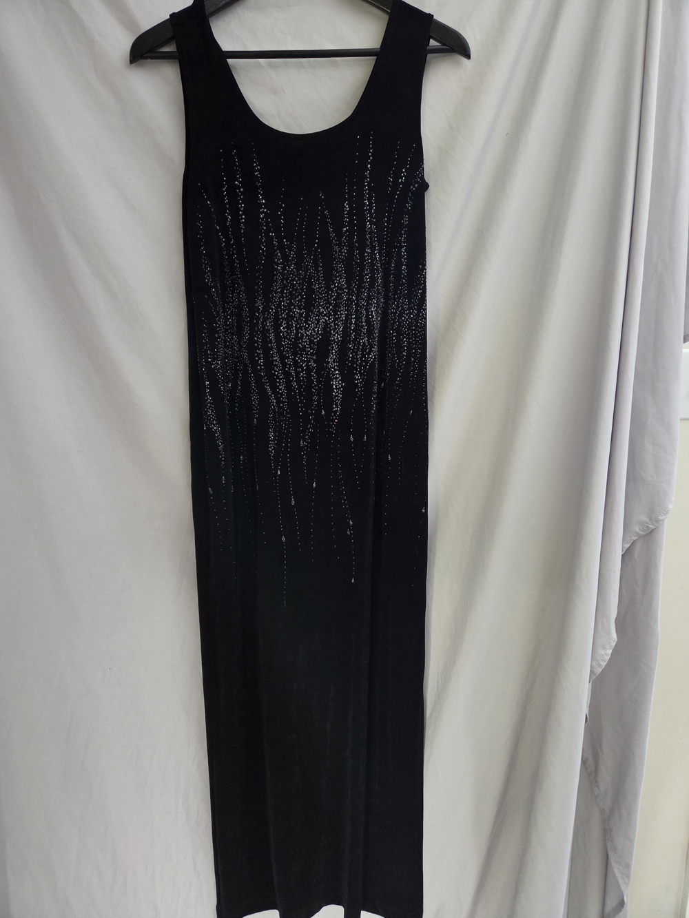 Picadilly Fashion Black Maxi Dress with Subtle Sparkle